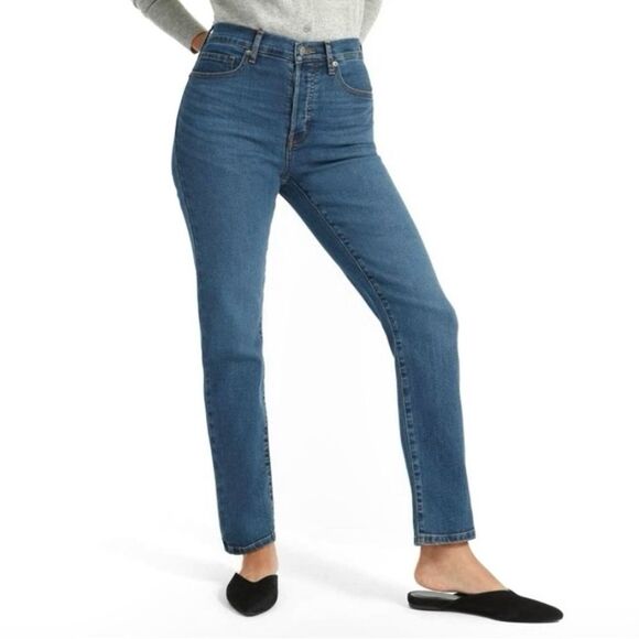 Everlane Cigarette Jean Slim Medium Wash Button Fly Jeans Women’s Size 25 | 0 - Picture 1 of 10
